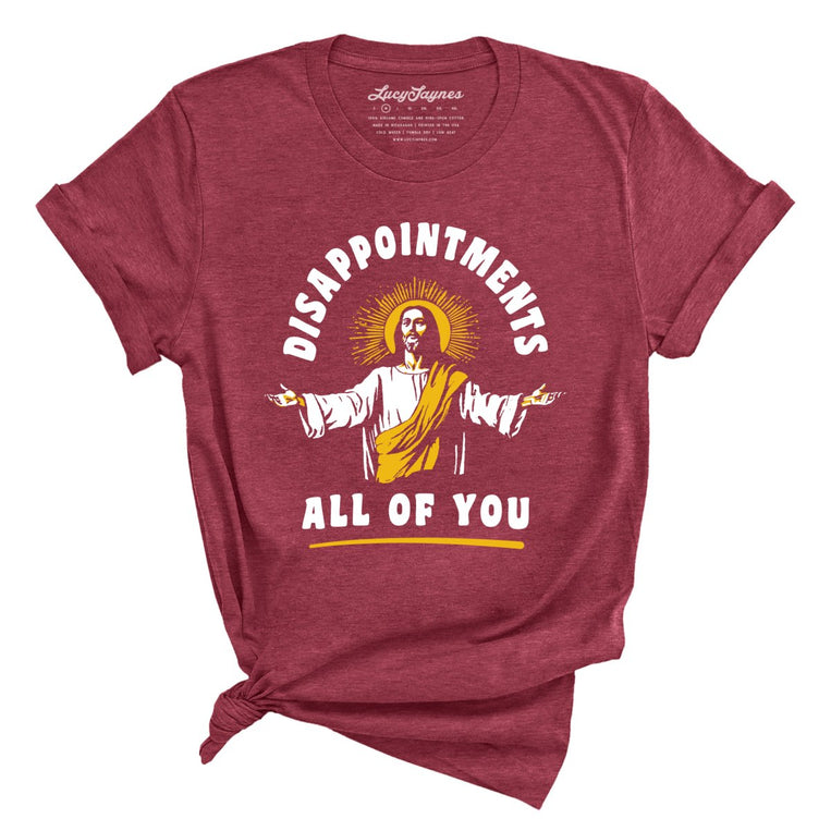 Disappointments All Of You Graphic Tee - Heather Raspberry