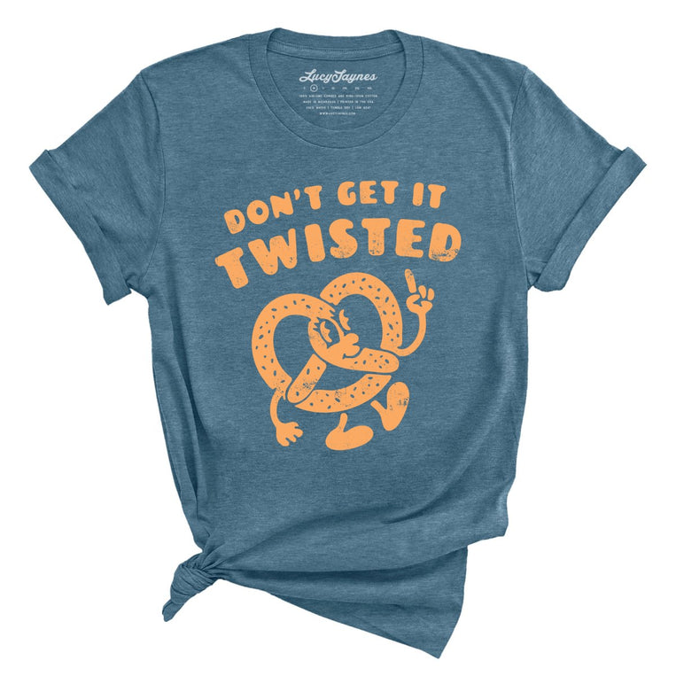 Don't Get It Twisted Graphic Tee - Heather Deep Teal