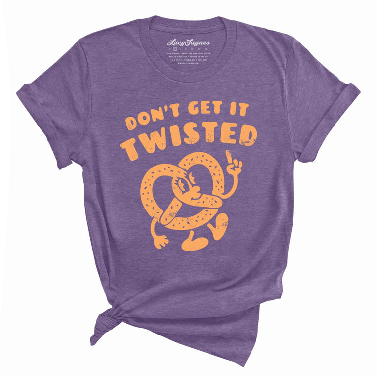 Don't Get It Twisted Graphic Tee - Heather Purple