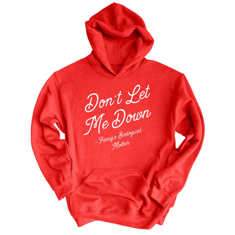 Don't Let Me Down Graphic Hoodie - Red