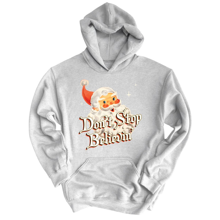 Don't Stop Believin' Graphic Hoodie - Grey Heather