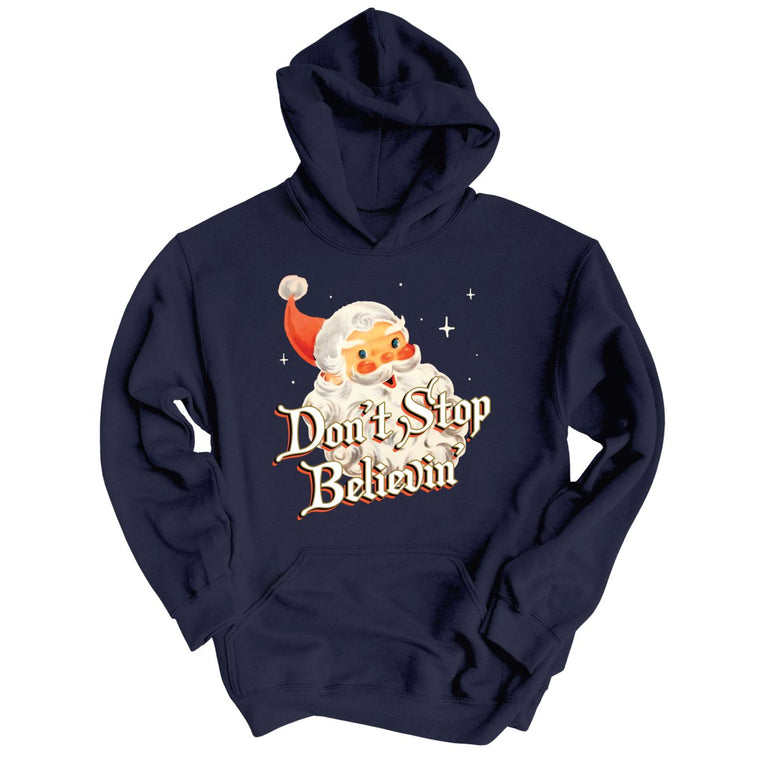 Don't Stop Believin' Graphic Hoodie - Classic Navy