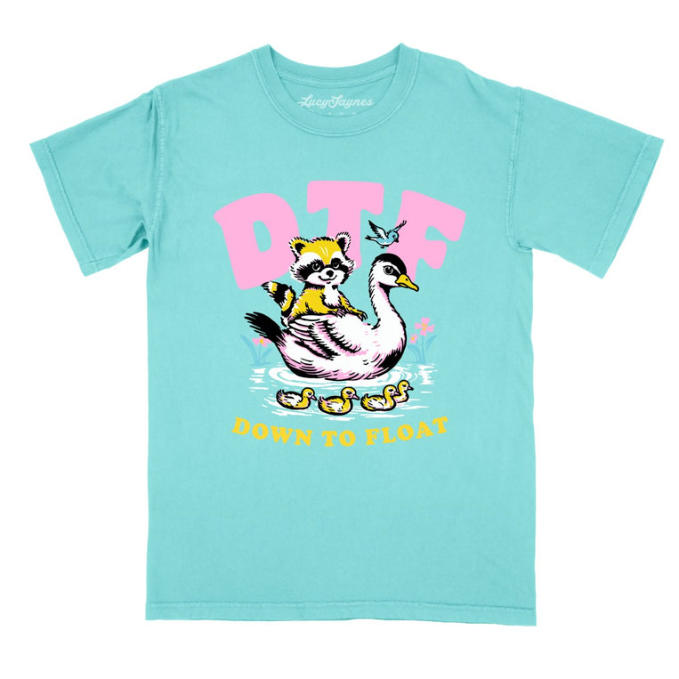 Down To Float Comfort Colors Graphic Tee - Chalky Mint