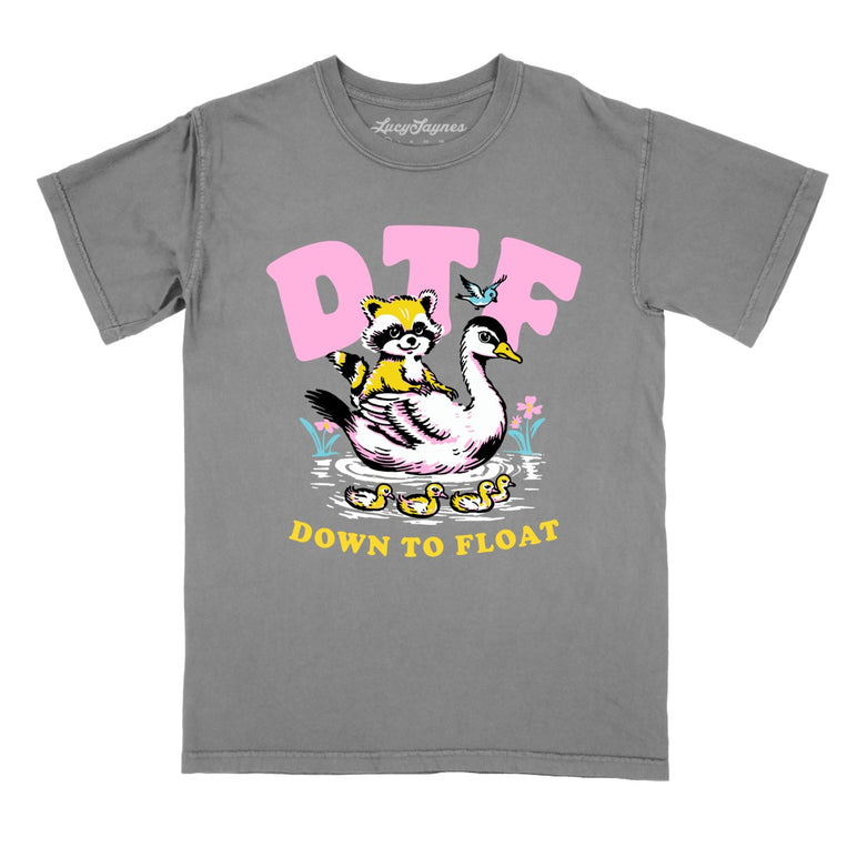 Down To Float Comfort Colors Graphic Tee - Grey