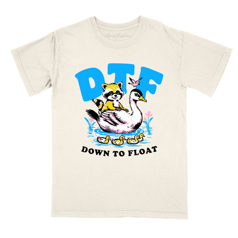 Down To Float Comfort Colors Graphic Tee - Ivory