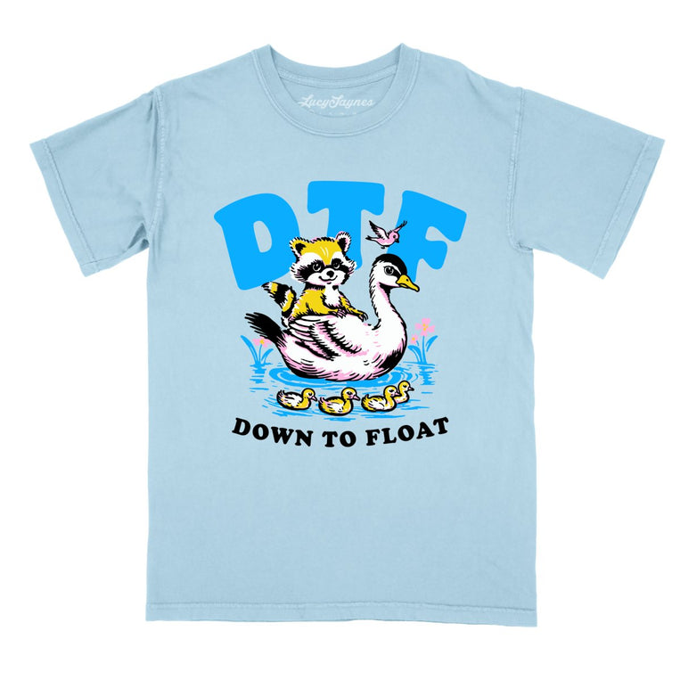 Down To Float Comfort Colors Graphic Tee - Chambray