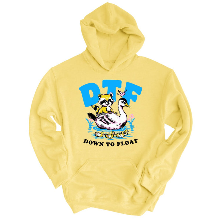 Down To Float Graphic Hoodie - Light Yellow