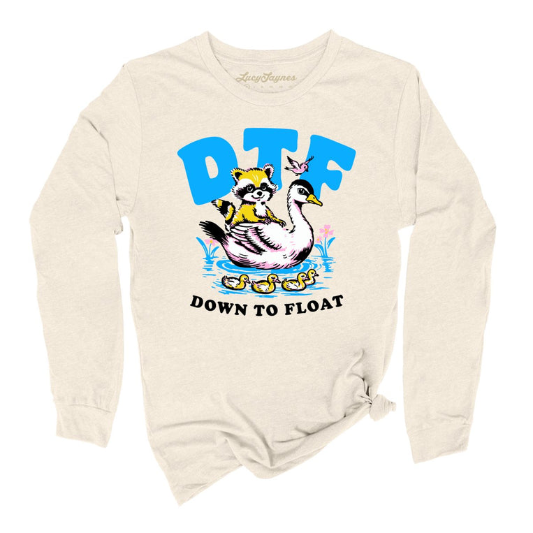Down To Float Graphic Long Sleeve Tee - Natural
