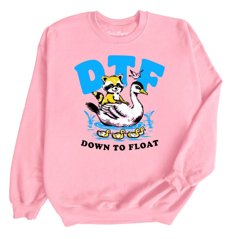 Down To Float Graphic Sweatshirt - Light Pink
