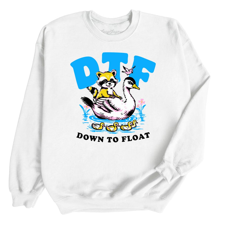 Down To Float Graphic Sweatshirt - White