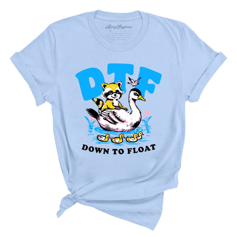 Down To Float Graphic Tee - Light Blue