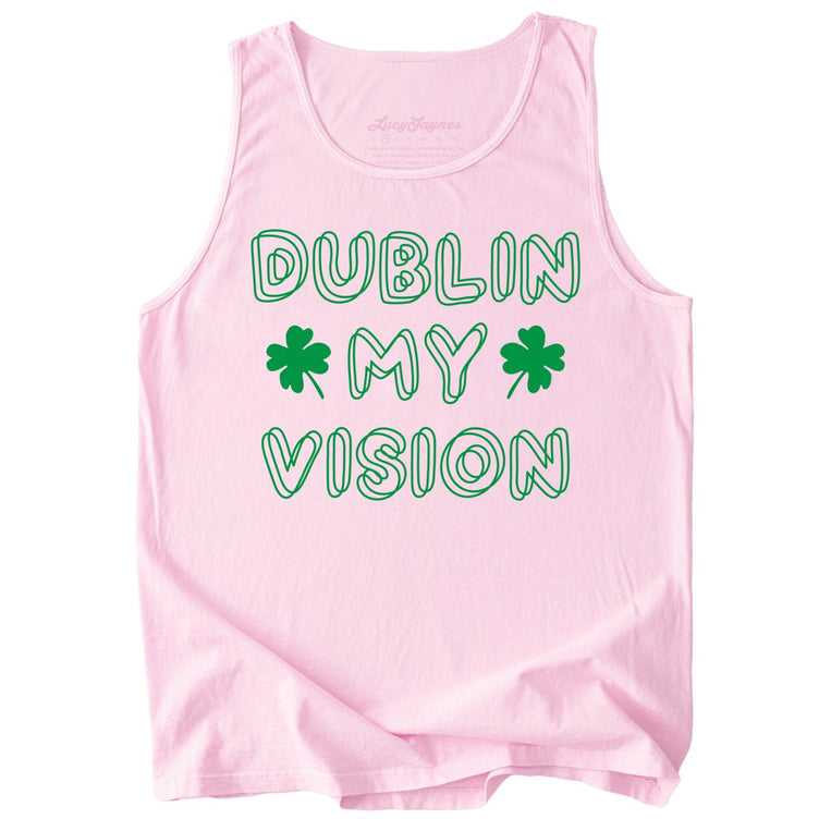 Dublin My Vision Comfort Colors Graphic Tank Top - Blossom