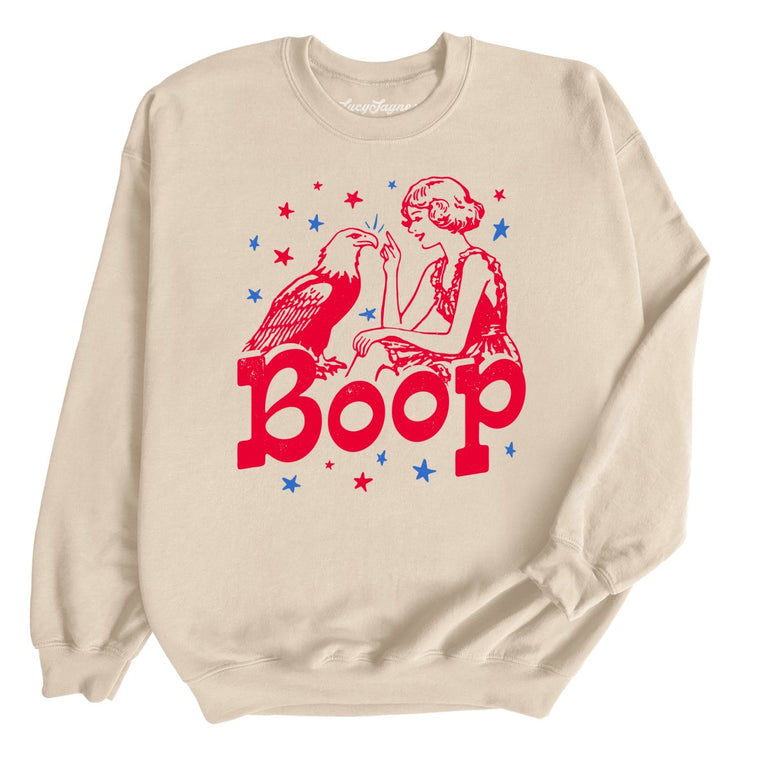 Eagle Boop Graphic Sweatshirt - Sand