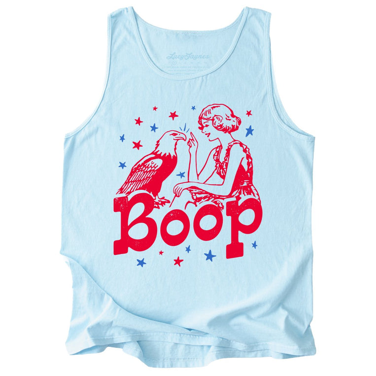 Eagle Boop Comfort Colors Graphic Tank Top - Chambray