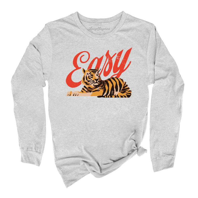 Easy Tiger Graphic Long Sleeve Tee - Athletic Heather
