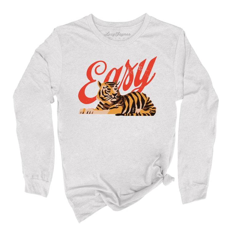 Easy Tiger Graphic Long Sleeve Tee - Ash