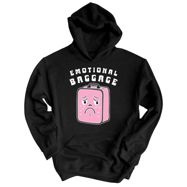 Emotional Baggage Graphic Hoodie - Black