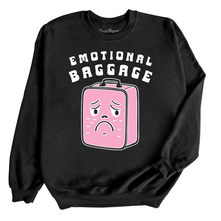 Emotional Baggage Graphic Sweatshirt - Black