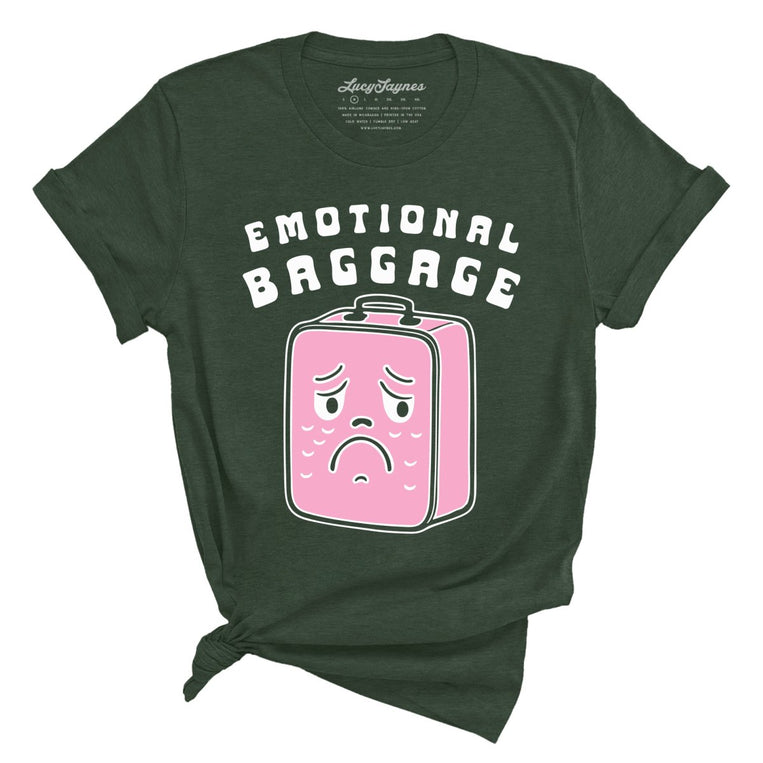 Emotional Baggage Graphic Tee - Heather Forest
