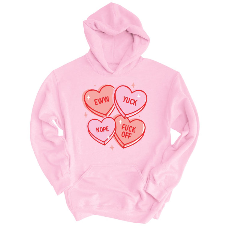 Eww Yuck Nope Graphic Hoodie - Light Pink