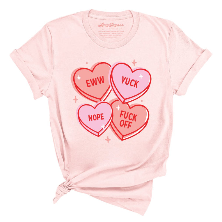Eww Yuck Nope Graphic Tee - Soft Pink