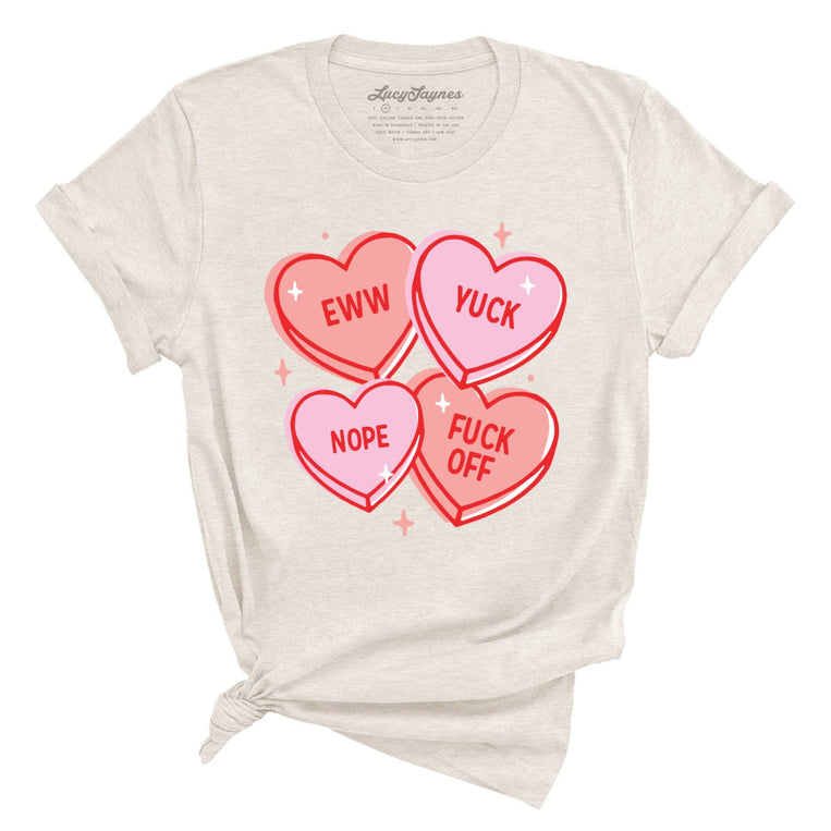 Eww Yuck Nope Graphic Tee - Heather Dust