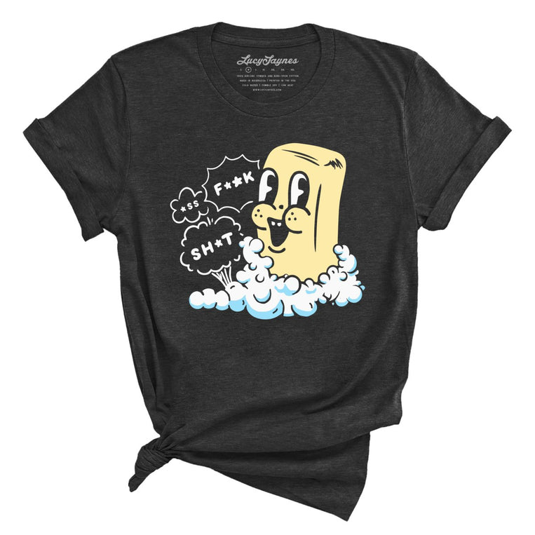 Excited Soap Bar Graphic Tee - Dark Grey Heather