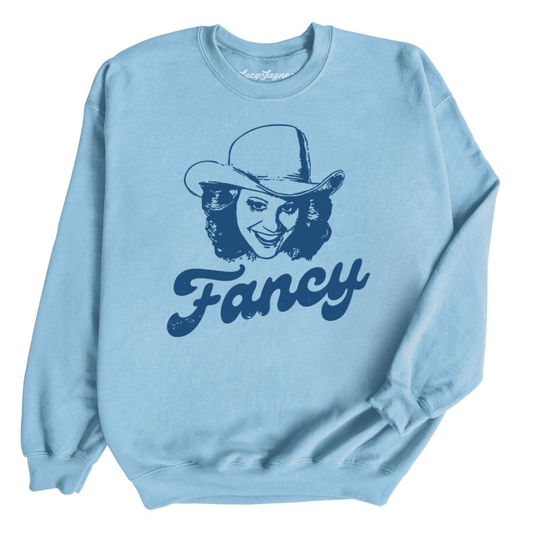 Fancy Graphic Sweatshirt - Light Blue