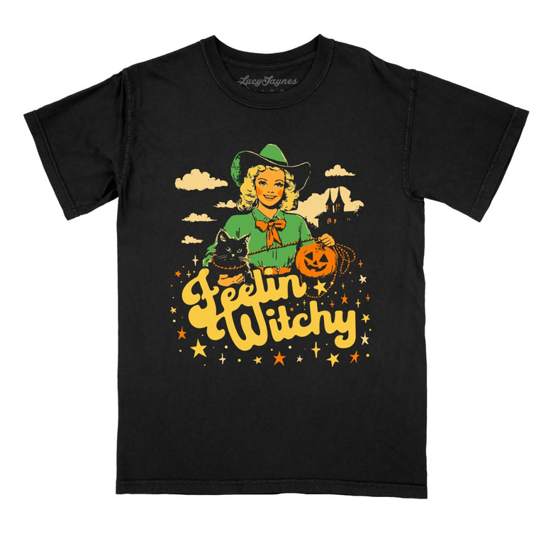 Feelin' Witchy Comfort Colors Graphic Tee - Black