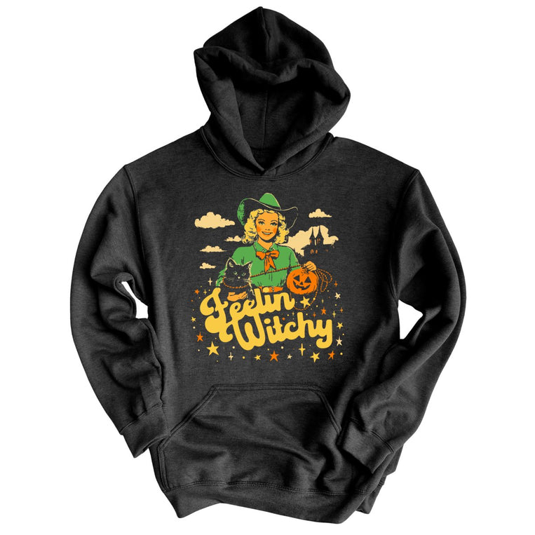 Feelin' Witchy Graphic Hoodie - Charcoal Heather