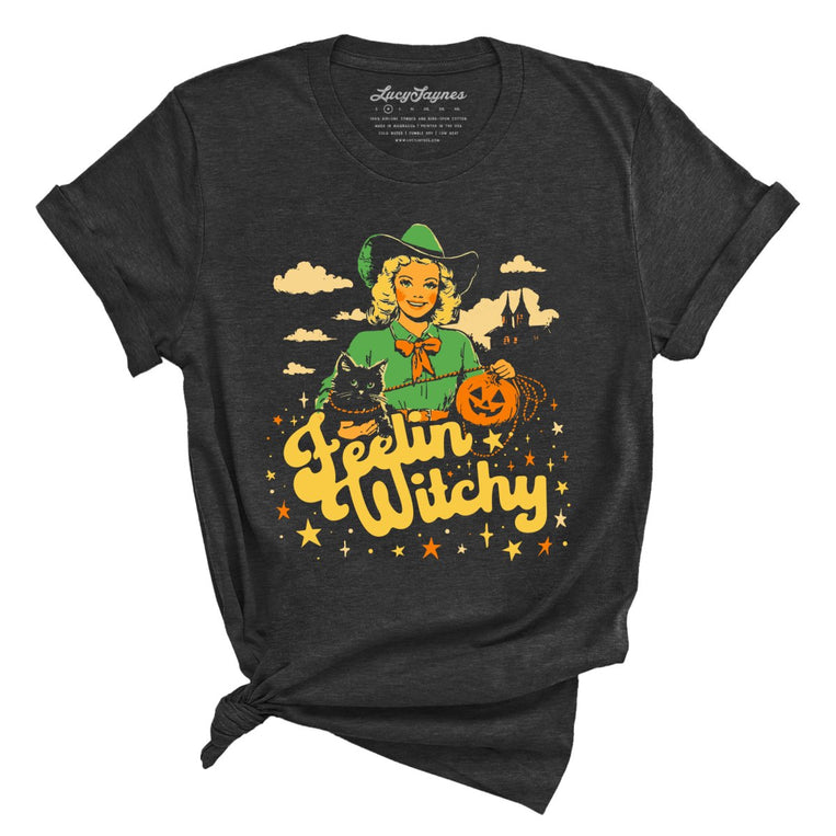 Feelin' Witchy Graphic Tee - Dark Grey Heather