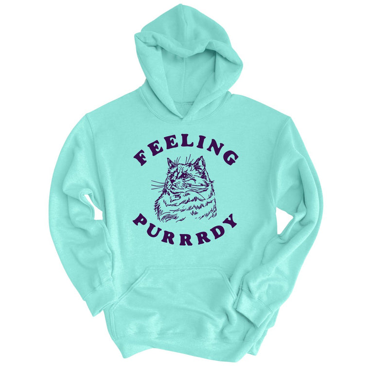 Feeling Purrrdy Graphic Hoodie - Mint