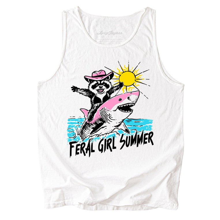 Feral Girl Summer Comfort Colors Graphic Tank Top