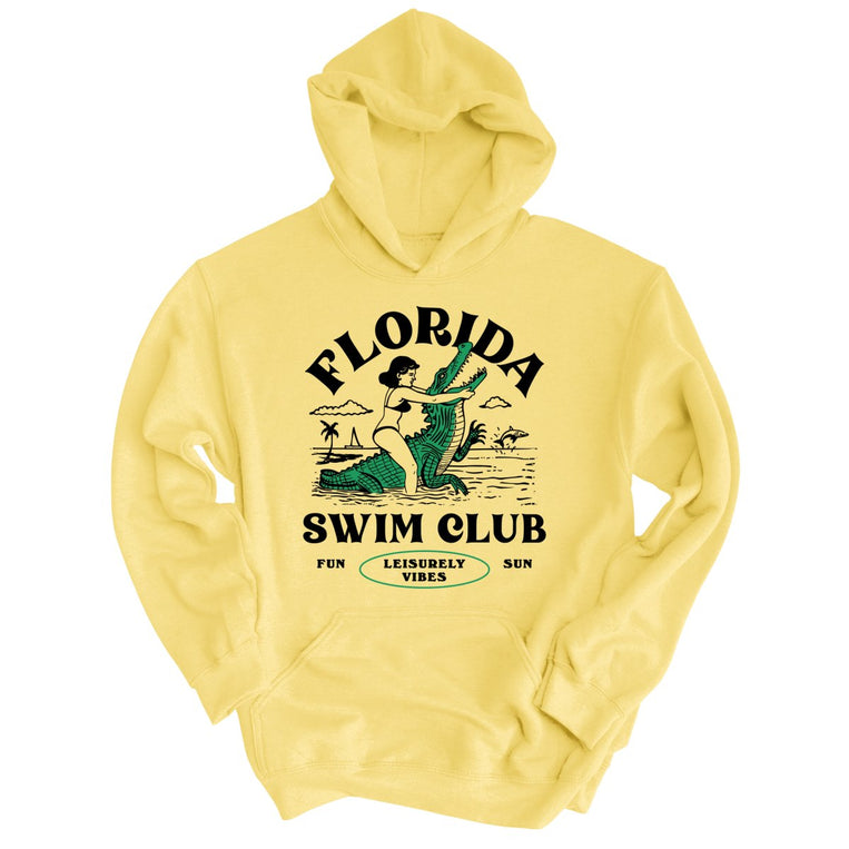 Florida Swim Club Graphic Hoodie - Light Yellow
