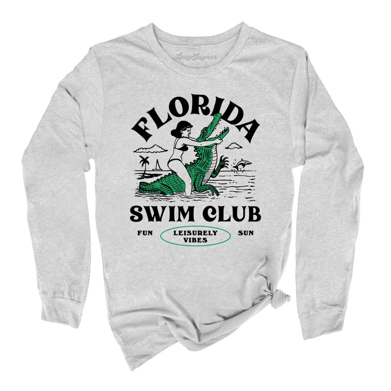 Florida Swim Club Graphic Long Sleeve Tee - Athletic Heather