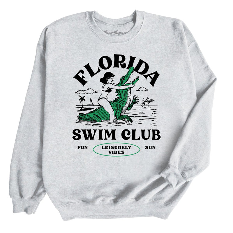 Florida Swim Club Graphic Sweatshirt - Ash