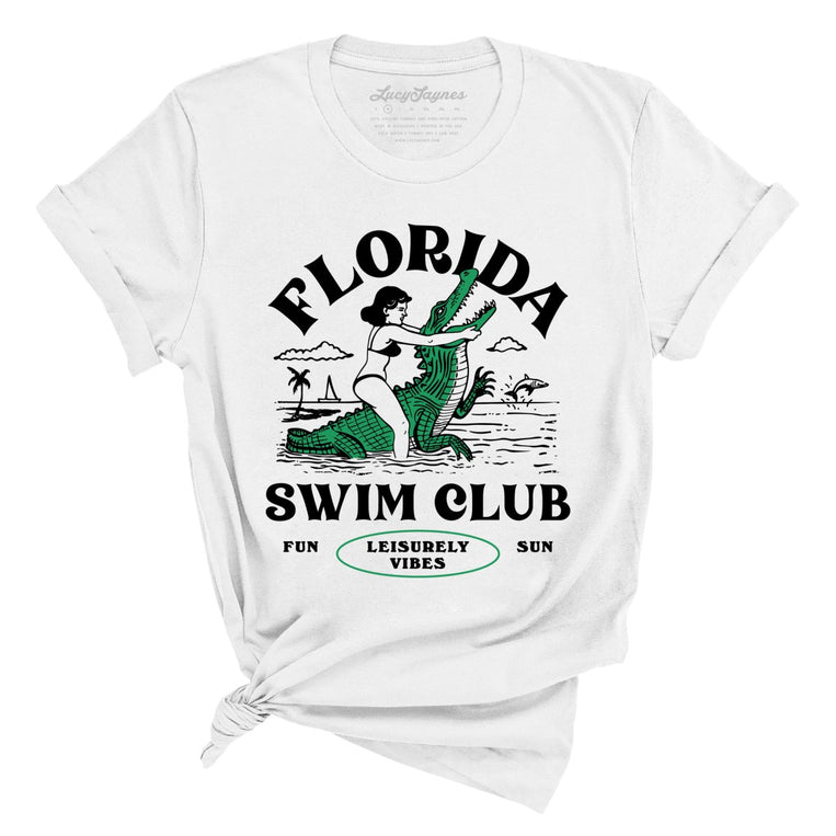 Florida Swim Club Graphic Tee - White