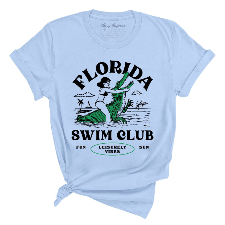Florida Swim Club Graphic Tee - Light Blue