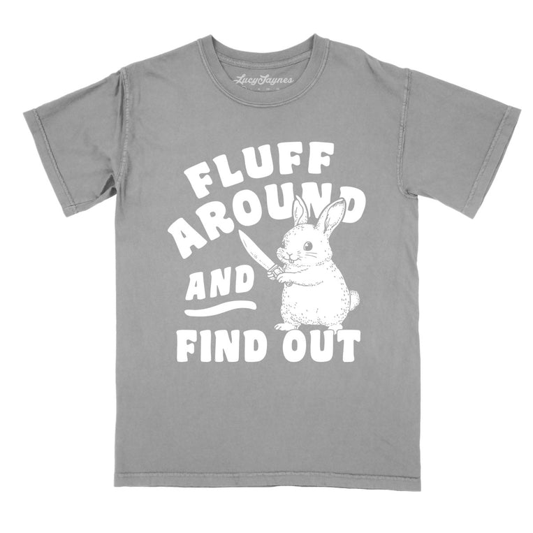 Fluff Around And Find Out Comfort Colors Graphic Tee - Grey