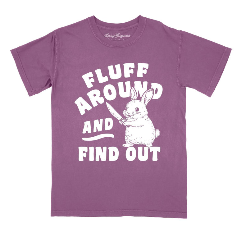Fluff Around And Find Out Comfort Colors Graphic Tee - Berry