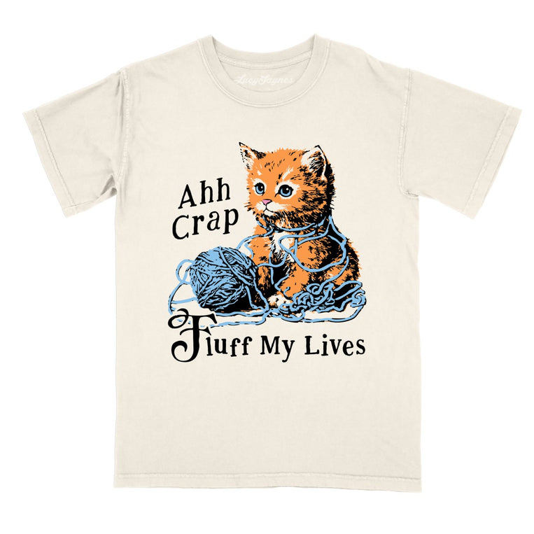 Fluff My Lives Comfort Colors Graphic Tee - Ivory