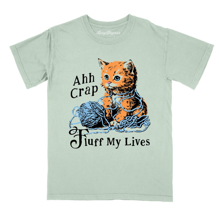 Fluff My Lives Comfort Colors Graphic Tee - Bay