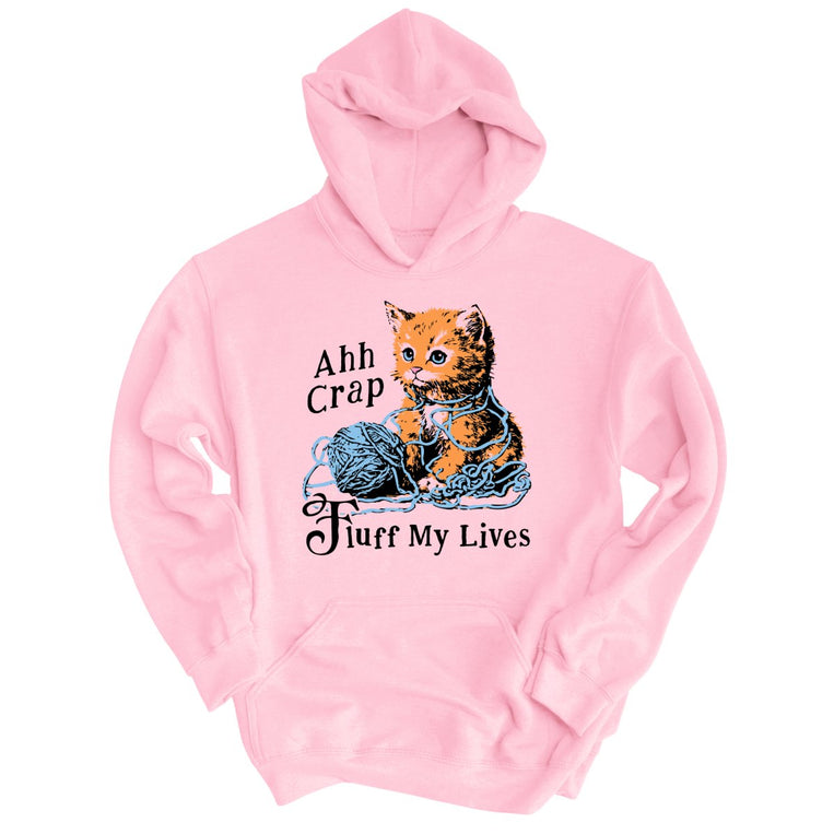 Fluff My Lives Graphic Hoodie - Light Pink