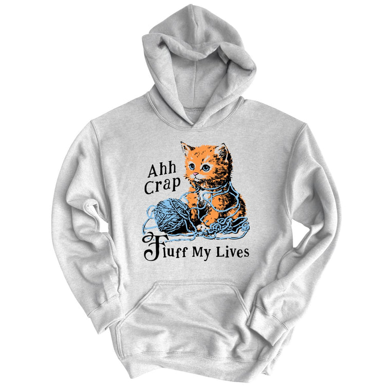Fluff My Lives Graphic Hoodie - Ash