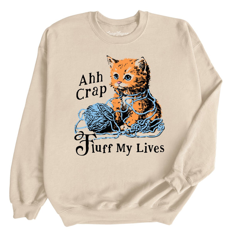 Fluff My Lives Graphic Sweatshirt - Sand