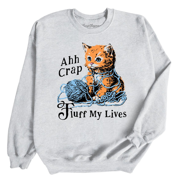 Fluff My Lives Graphic Sweatshirt - Ash