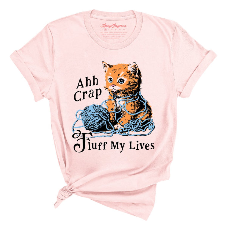 Fluff My Lives Graphic Tee - Soft Pink
