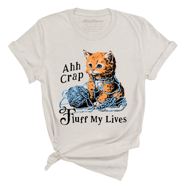 Fluff My Lives Graphic Tee - Heather Dust