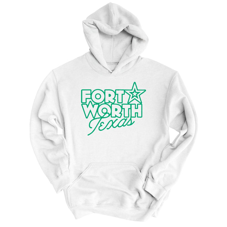 Fort Worth Texas Graphic Hoodie - White