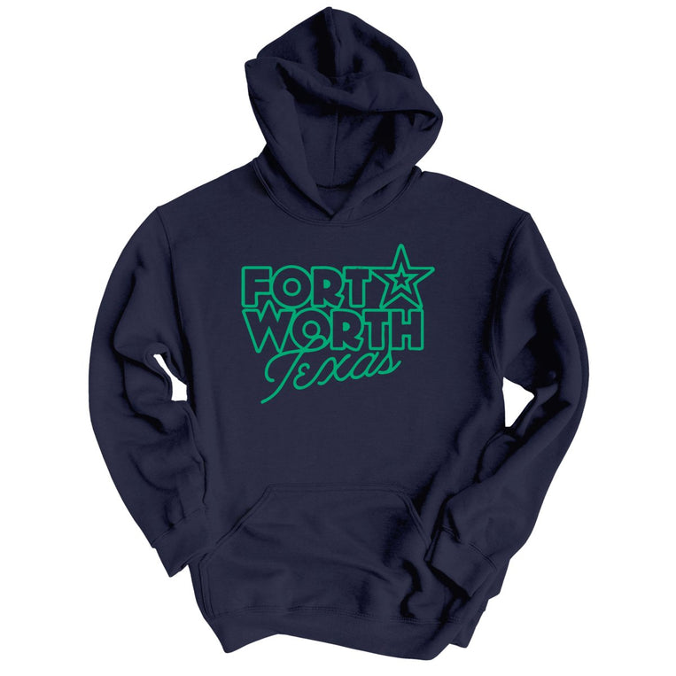 Fort Worth Texas Graphic Hoodie - Classic Navy